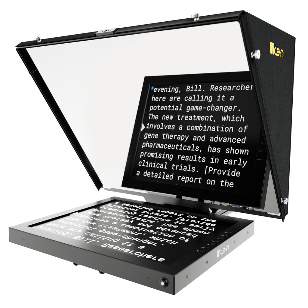 iKan PT4700S-V2-PEDESTAL 17" SDI Teleprompter Pedestal & Dolly Turnkey