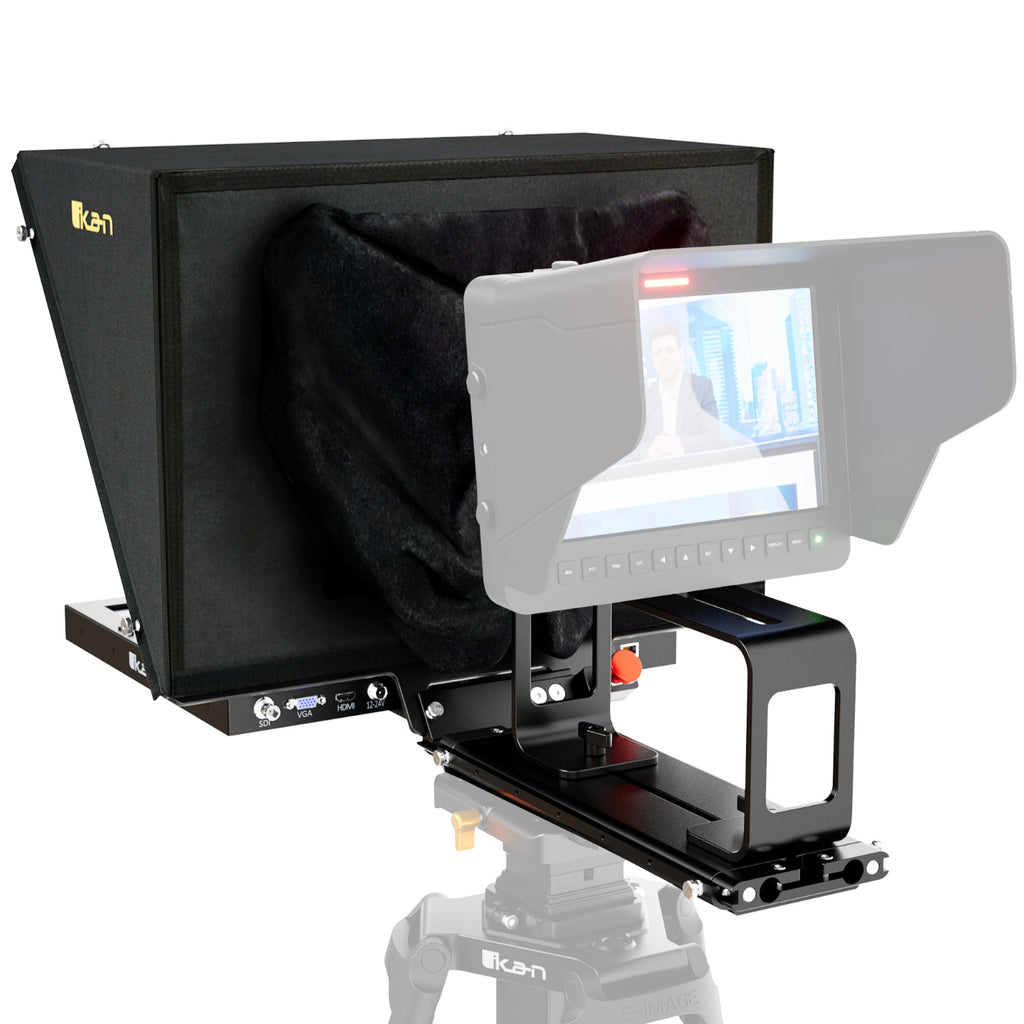 iKan PT4700S-V2-PEDESTAL 17" SDI Teleprompter Pedestal & Dolly Turnkey