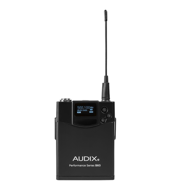 Audix AP42 BP WIRELESS MICROPHONE SYSTEM – R42 TWO CHANNEL DIVERSITY RECEIVER WITH TWO B60 BODYPACK TRANSMITTERS