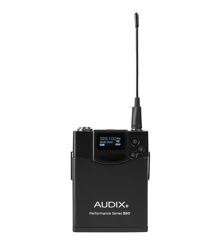 Audix B60 WIRELESS MICROPHONE COMPONENT – 64 MHZ BODYPACK TRANSMITTER