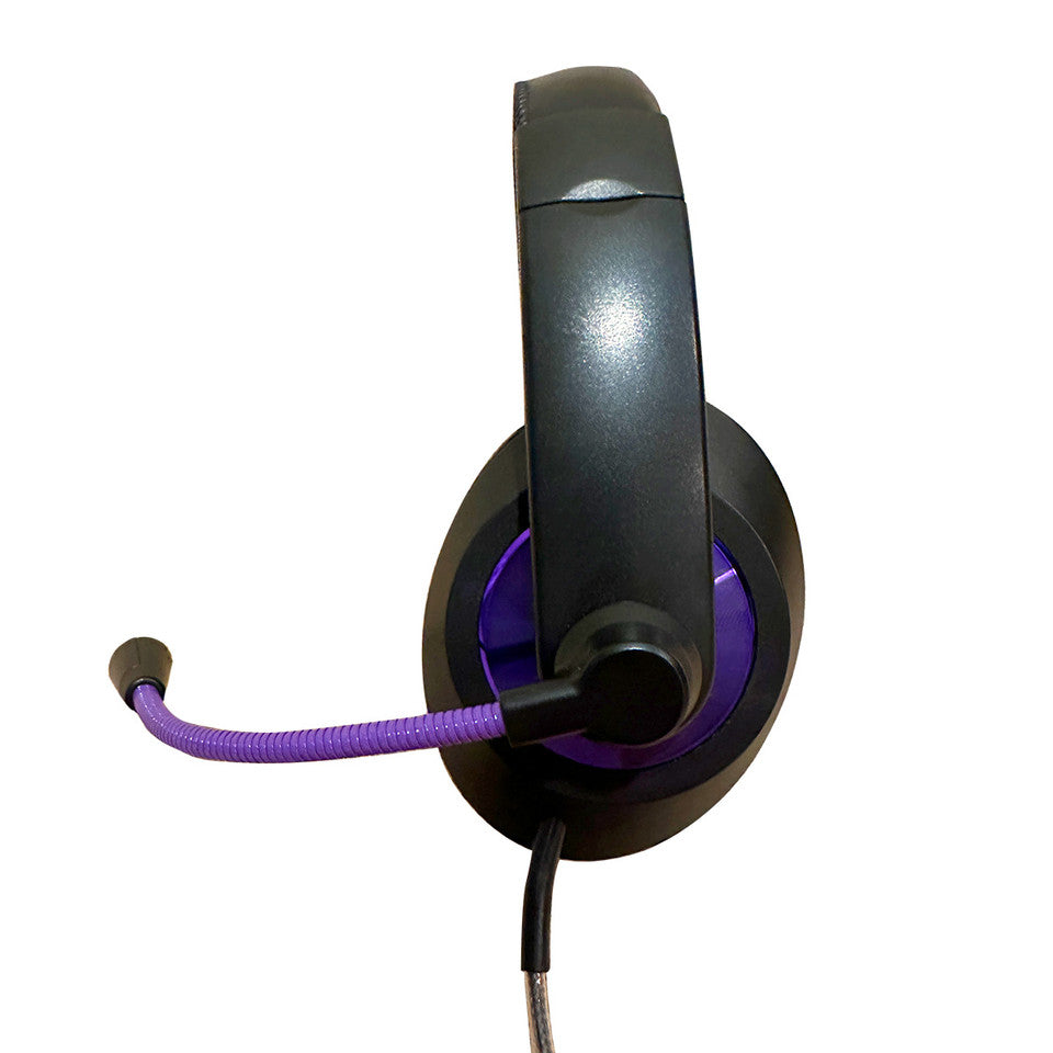 HamiltonBuhl ST2PL-C Smart-Trek™ Deluxe Stereo Headset with In-Line Volume Control, USB-C Plug and Metallic Purple Accents