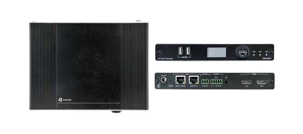 Kramer KDS-DEC7 High–performance, highly–scalable, AV over IP Decoder for 4K over 1G network