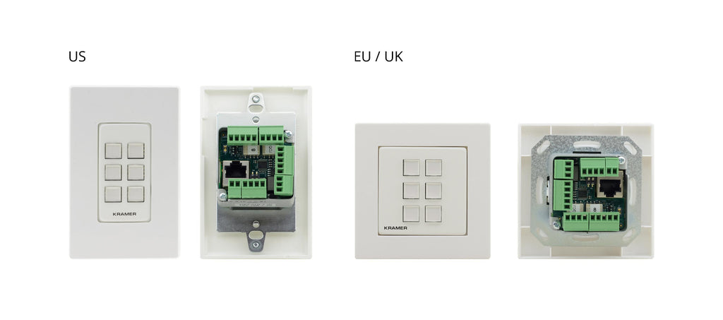 Kramer RC-206/US-D (W/B) 6–Button I/O Control Keypad (EU, UK, US)