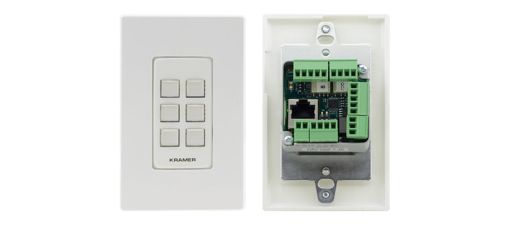 Kramer RC-306/US-D (W/B) 6–button PoE and I/O Control Keypad (EU, UK, US)