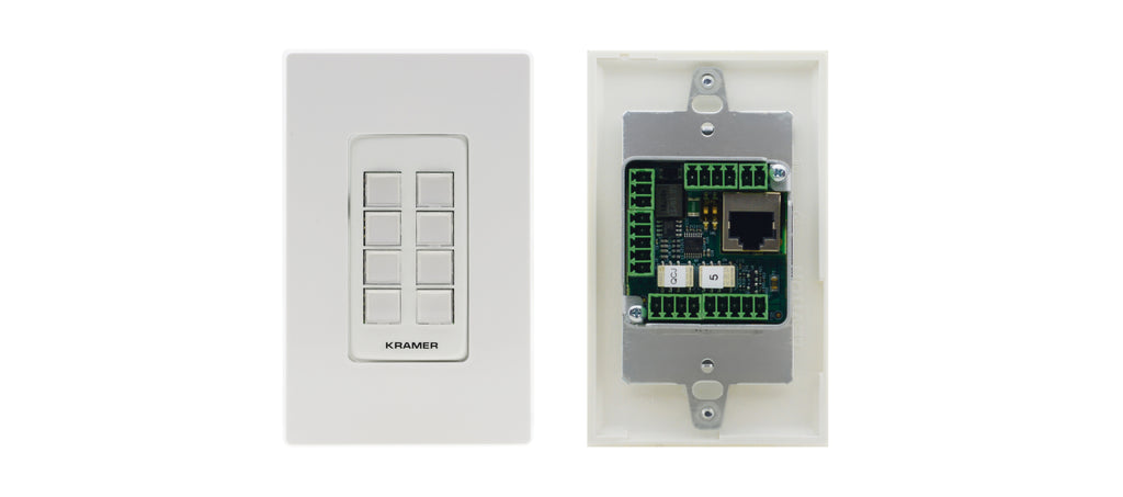 Kramer RC-308/US-D (W/B) 8–button PoE and I/O Control Keypad