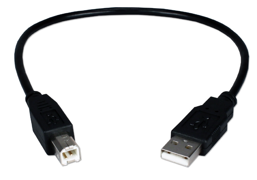 USB 2.0 High-Speed Type A Male to B Male Black Cable